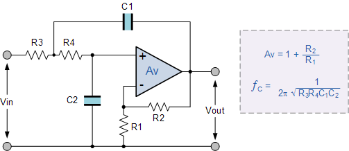 second-order active low pass filter